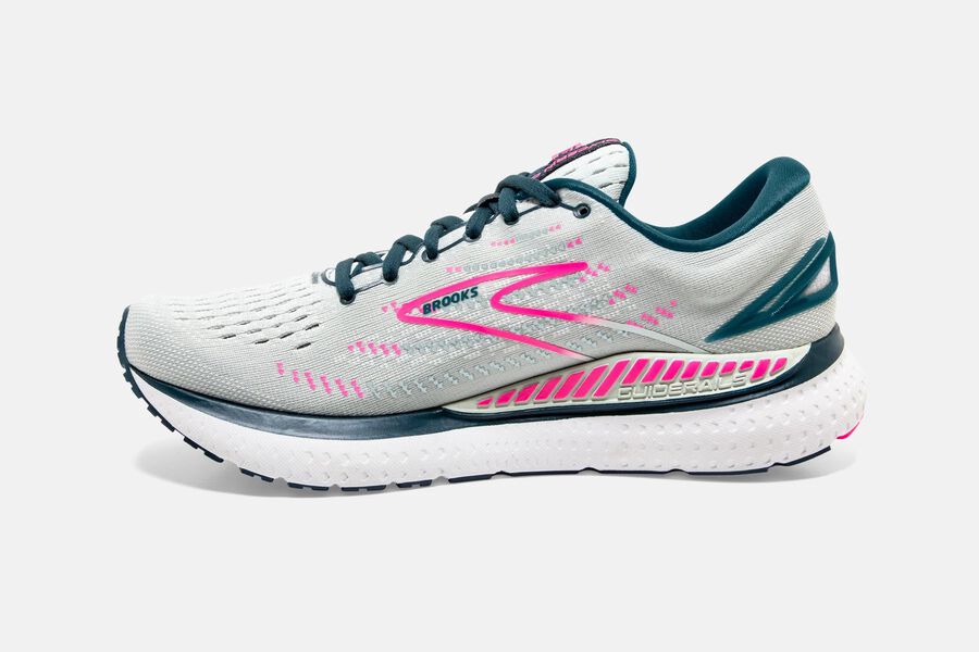 Brooks Glycerin GTS 19 Road Running Shoes - Womens - White/Pink - SG6397820